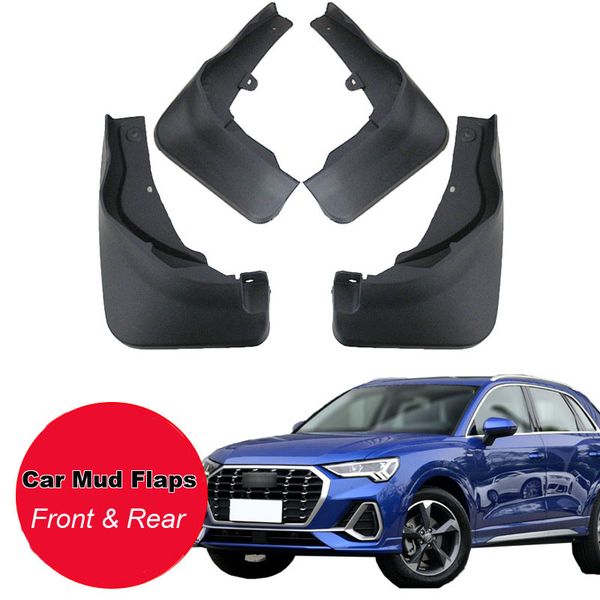 

tommia for audi q3 2019 car mud flaps splash guard mudguard mudflaps 4pcs abs front & rear fender