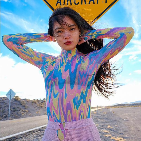 

bodycon long sleeve bodysuit colourful turtleneck one piece bodysuits 2019 slim female jumpsuits lf013, Black;white