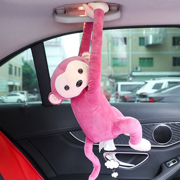 

car hanging handkerchief case plush napkin box towel holders cases multifunctional cute cartoon tissue box interior accessories