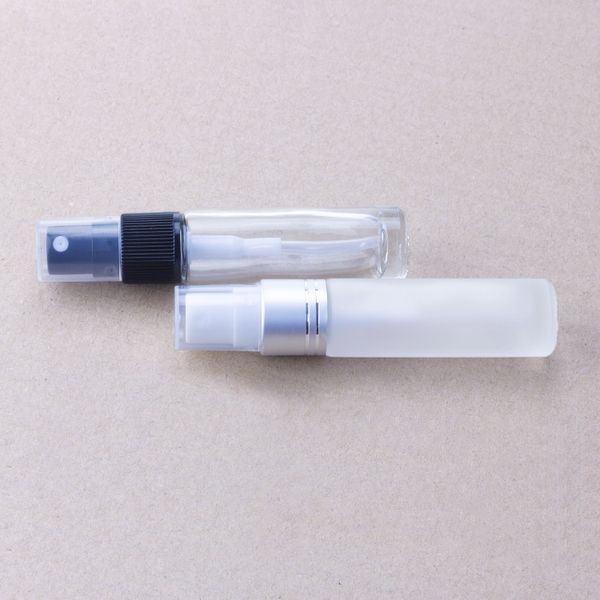 Limpar âmbar fosco 10ml Mini Perfume Bottles Travel Size recarregáveis ​​Esvaziar Cosmetic spray Container com Perfume Névoa Atomizador