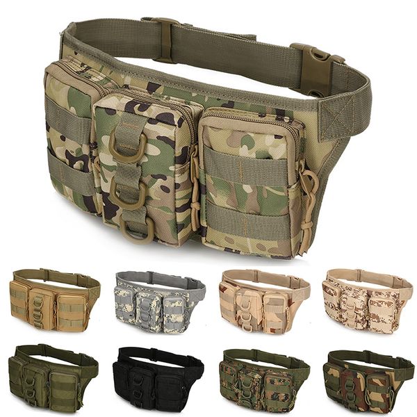 

outdoor bags waterproof molle tactical waist bag men women sports hiking hunting riding army pouch climbing belt