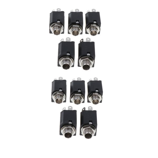 

10x 6.5mm/0.26inch mini female headphone jack plug stereo audio panel mount