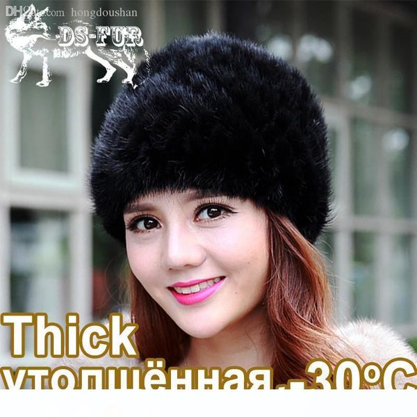 

оптово-горячие продажи реальная шляпа для женщин зимой держать в тепле вязаной норки колпачком шапочки 2015 новый толстый женский головной у, Blue;gray