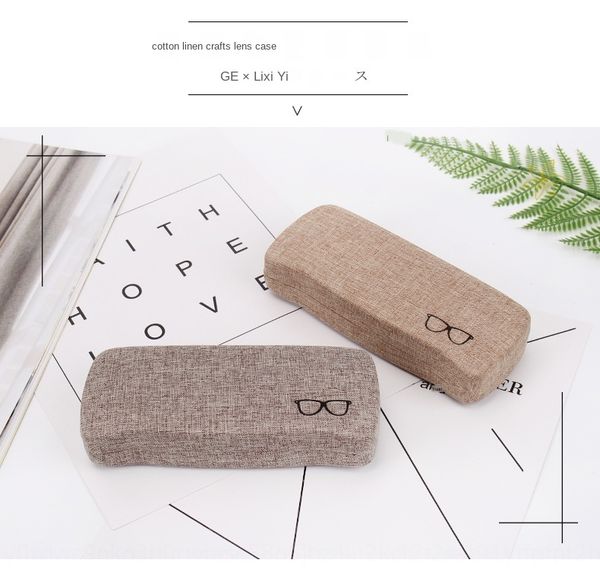 

z64si artistic style cotton linen fabric embroidery pattern light case case embroidery glasses box and easy to carry magnet buckle glasses b