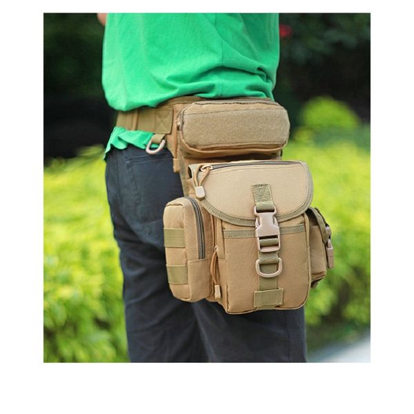 

men's military camouflage drop leg bag panel utility waist belt pouch pack shoulder bags oxford fanny packs men belt hip bum bag