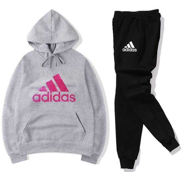 

spring and autumn 2020 men's and women's fashion personality designer brand gÃ»ccÃ¬ hoodie sport casual two jogging suits, Gray