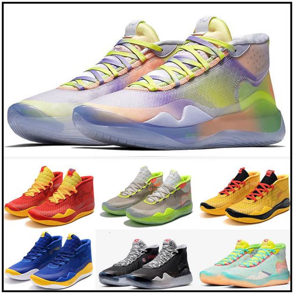 

kd kevin durant 12 xii cant jump dub nation 90s kid colorway elite for mens kids basketball shoes athletic sport sneakers, Black