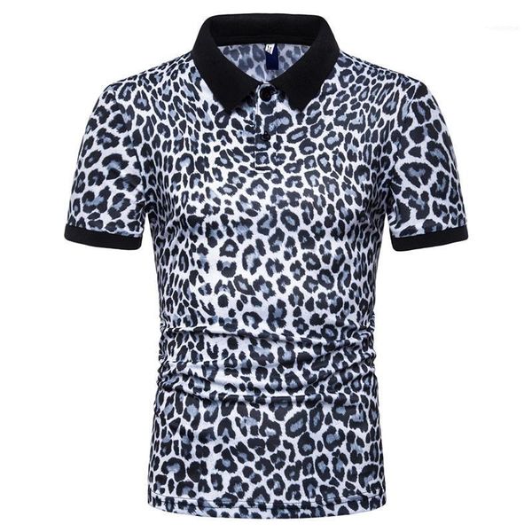 

short sleeved 2020 men leopard polos summer designer male casual fashion polo shirt tees, White;black