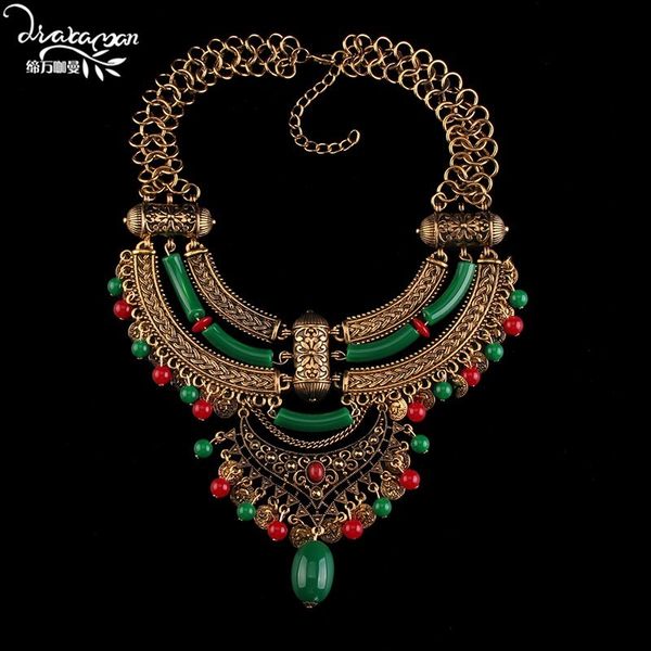 

dvacaman brand bohemian style coin pendant necklace ethnic maxi statement necklace women choker collar jewelry bijoux b52, Silver