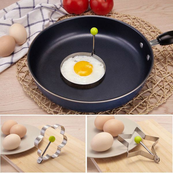 

2019 fried egg pancake shaper stainless steel shaper fried egg pancake ring circle mold heart shape kitchen egg cooking tool