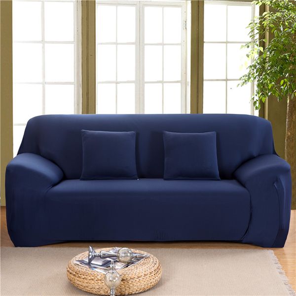 

solid color elastic sofa cover spandex modern polyester corner sofa couch slipcover chair protector living room 1/2/3/4 seater