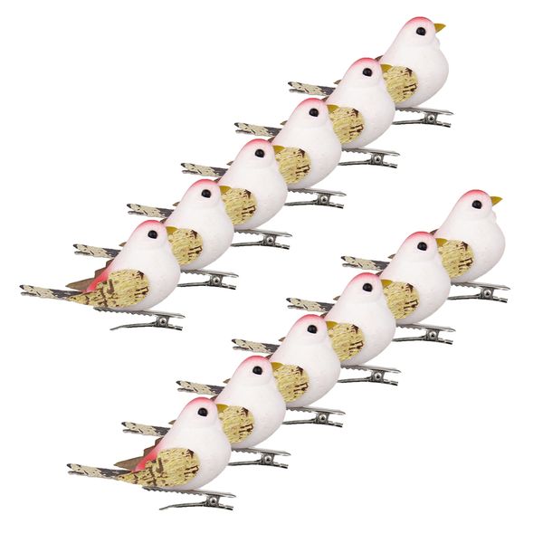 

12pcs/set artificial foam simulation birds diy party crafts ornament garden desk tree decoration props