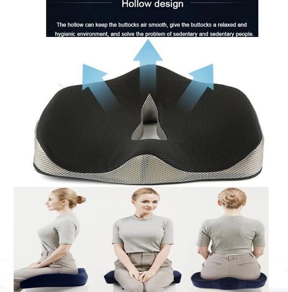 

non-slip подушка для инвалидного кресла офисных кресел автомобиля вернуться поддержка ишиас копчик копчик боль помощи