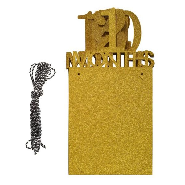 

new wall p frame 1st baby picture display wall hanging diy picture kraft birthday string flag party gold