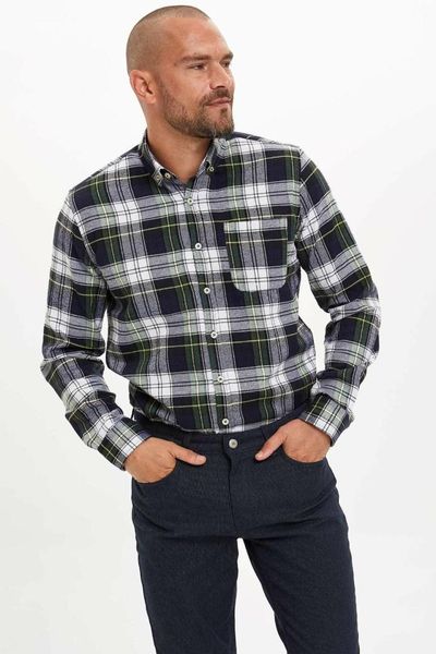 

defacto man long sleeve shirt-m3906az19wn, White;black