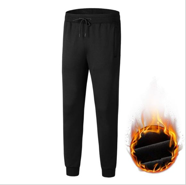 

2019 new fj09113 autumn winter brand men's casual fleece sweatpants solid high street trousers men joggers oversize men's pants, Black