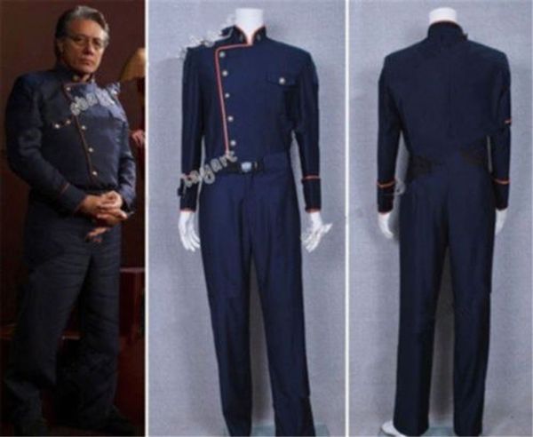 

battlestar galactica commander william adama uniform cosplay costume custom made, Black;red