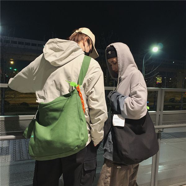 

original design brand originality design handheld wide shoulder strap boys diagonal canvas big bag dark tide canvas bag