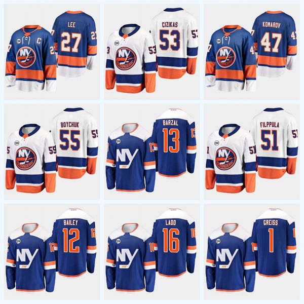 

New York Islanders CBW Patch Jersey 13 Mathew Barzal 47 Komarov 27 Anders Lee 2 Nick Leddy 53 Casey Cizikas 17 Matt Martin