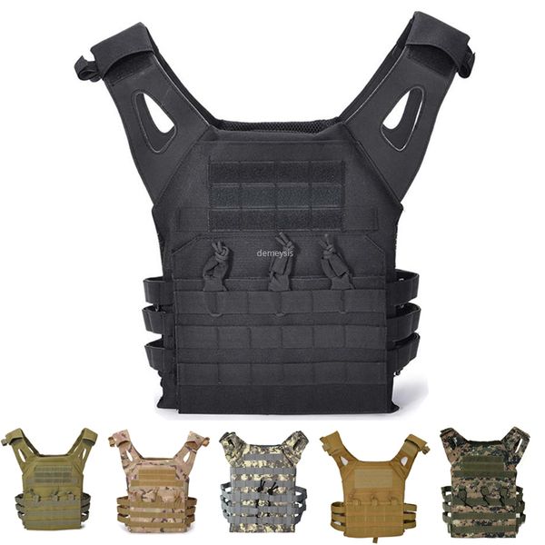 

hunting jackets tactical molle vest plate carrier protecive vests army paintball waistcoat armor body, Camo;black