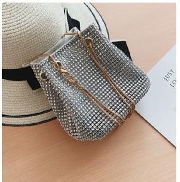 

bucket bag female messenger small bag 2020 newset fashion wild atmosphere tide korean version of the bright diamond chain bag