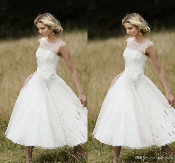 

простой белый чай длина свадебных платьев дешевые шифоновые деревенские свадебные платья урожай европейское богемное свадебное платье, White