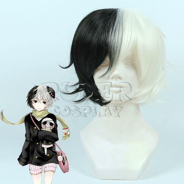 

short anime bungo stray dogs kyuusaku yumeno cosplay wig, Black