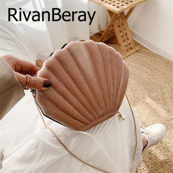 

gold velvet shell bag pearl tassel chain crossbody bags for women 2020 new fashion exquisite shopper bag elegant shoulder