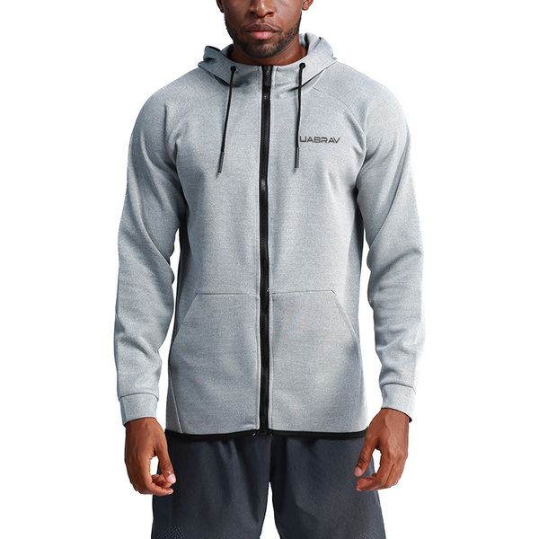 

men sport jackets running jacket windproof long sleeve zipper sweatshirt sport coat outdoor for gym hiking hoodie jackets, Black;red