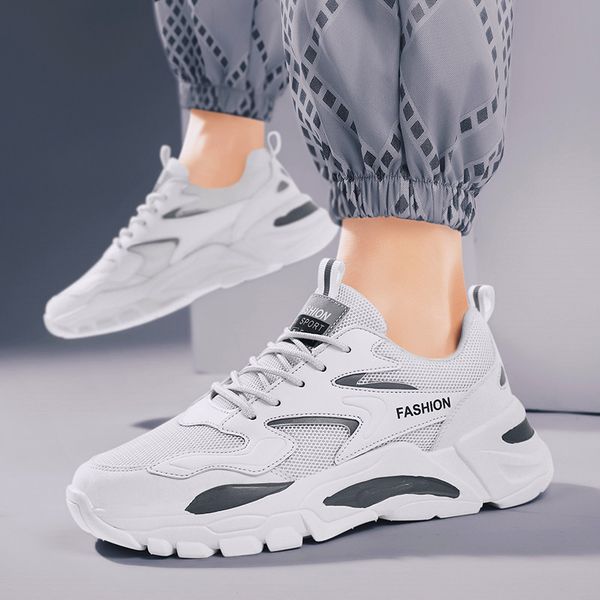 

new men's shoes fashion running shoes men casual breathable mesh casual running zapatos hombre chaussure, Black