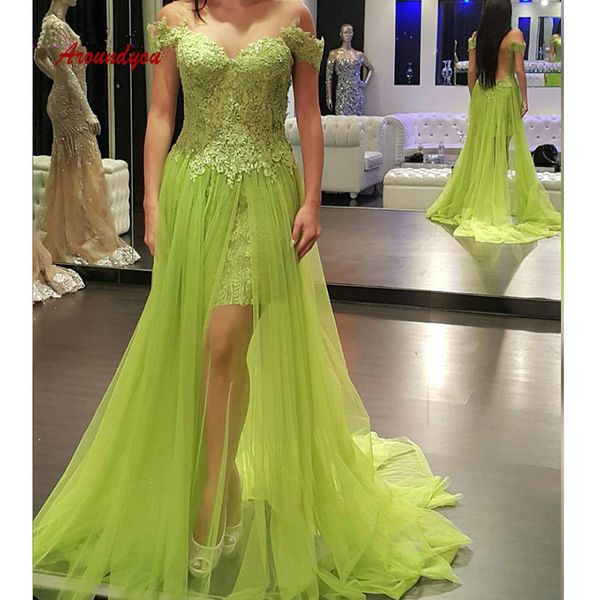 

light green long lace evening dresses party plus size elegant women ladies prom formal dresses evening gown, White;black