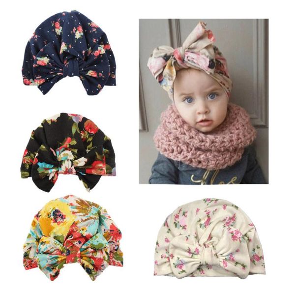 

europe and america new style cotton children cap children bow set of cap printed baby's bag children's hat, Yellow
