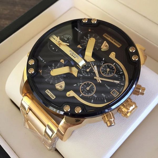 

2019 luxury sport military montres mens new original reloj big dial display diesels watches dz watch dz7331 dz7312 dz7315 dz7333 dz7311 241#, Slivery;brown
