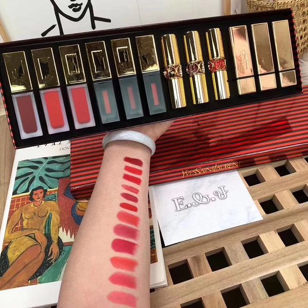 

limited edition 12in1 matte lipstick kit brand 12colors lip gloss makeup 12pcs/set cosmetics gift box dhl free