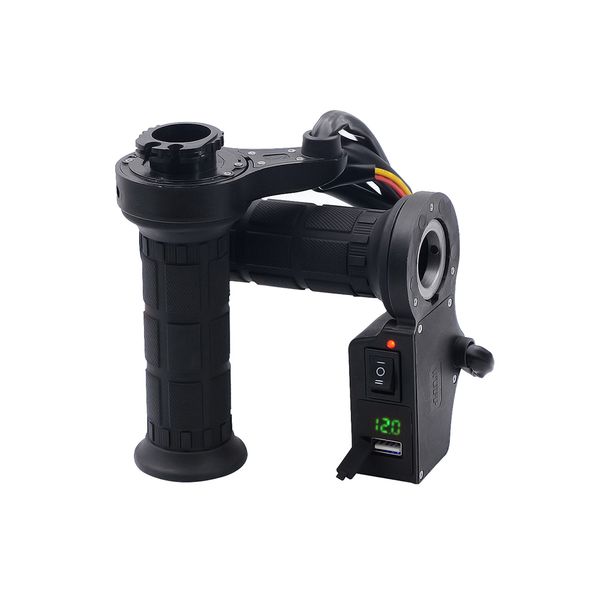 

65-85°c motorcycle heated grip handle hand warmer with voltage display