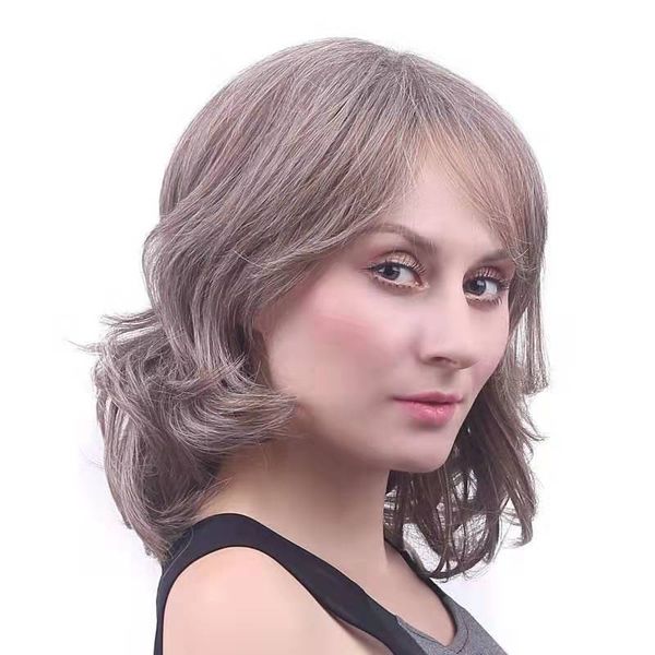 

bob wigs mix color short wave middle length style hair wigs natural black synthetic high temperature fiber for black women ing