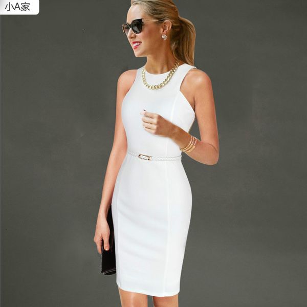 

vfemage womens elegant sleeveless belted wear to work office business party casual summer bodycon slim fitted pencil dress 6406 y1890703, Black;pink