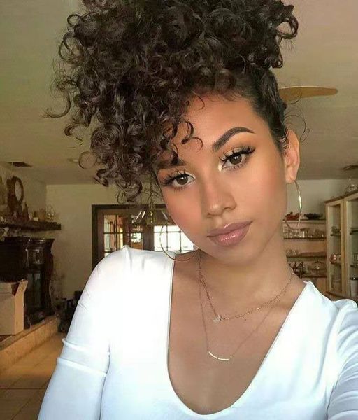 

afro kinky curly human ponytail hair piece for black women brazilian virgin hair drawstring ponytail hair extensions 10-22 inch 120g