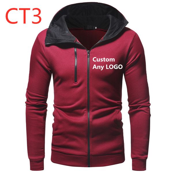 

ct3 autumn winter zipper men casual harajuku solid fashion mens hoodies thickened men's hoodies warm jacket college style, Black