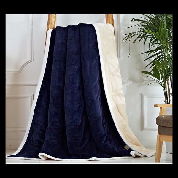 

blanket air conditioner blanket cover carpet winter cotton-padded quilt coupe coral flannelette