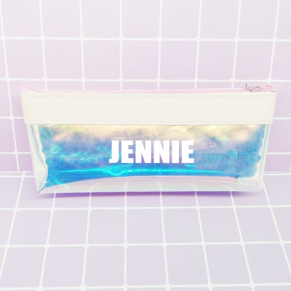 

blackpink знаменитости вдохновленный лиза jisoo laser пенал канцелярские товары сумки, относящиеся