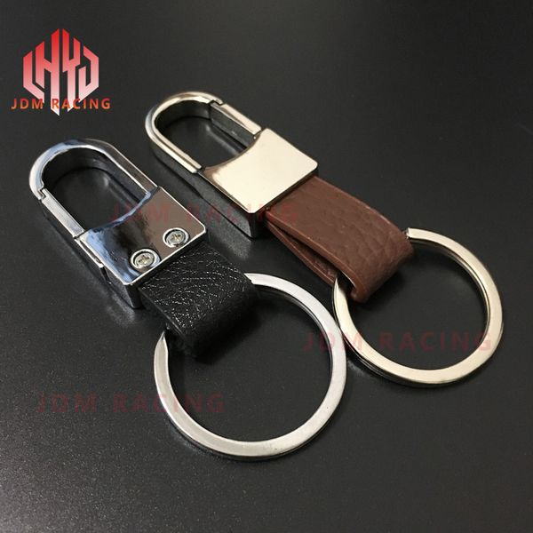 

car key holder key rings chain hand pu keychain leather valet chain with 1 detachable rings for men pendant 004