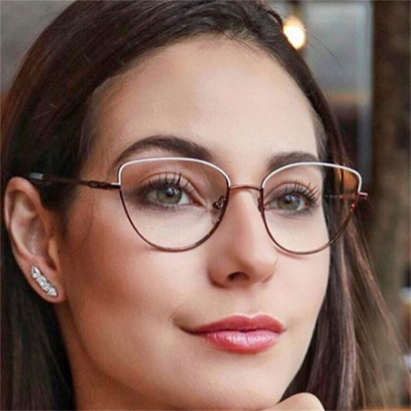 

clear lens cat ears glasses frame women elegant spectacle frames black gold myopia nerd computer glasses eyewear