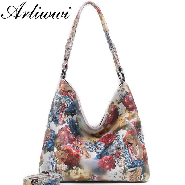 

arliwwi brand genuine leather luxury serpentine 100% real cow leather elegant multi functional big shoulder bags for women y190619