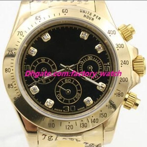

selling fashion men wristwatch 40mm 116508 116528 116505 gold stainless steel bracelet automatic luxury watch ing