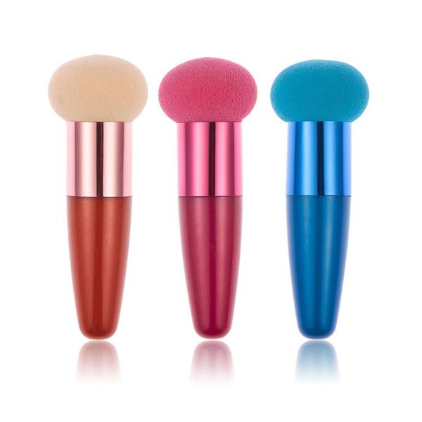 

fashion women puff with handle latex dry wet dual-purpose face sponge foundation blender for lady cosmetic makeup tool cd88