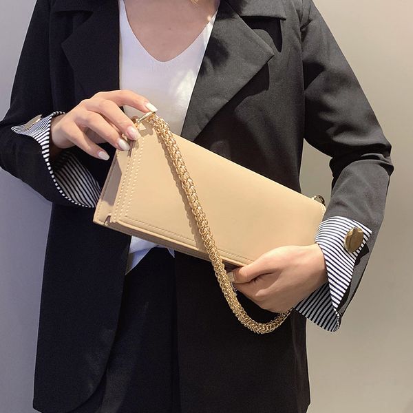 

pu leather baguette bags handbag for women 2019 chain shoulder bag female small elegant totes lady handbag cluth
