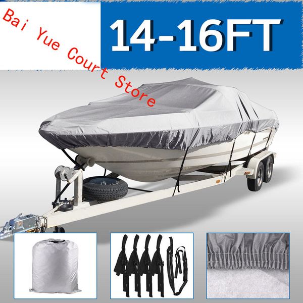 

3 layers boat cover 14-16 ft heavy duty fabric w/cotton lining waterproof 90" us boat cover:570*290 cm