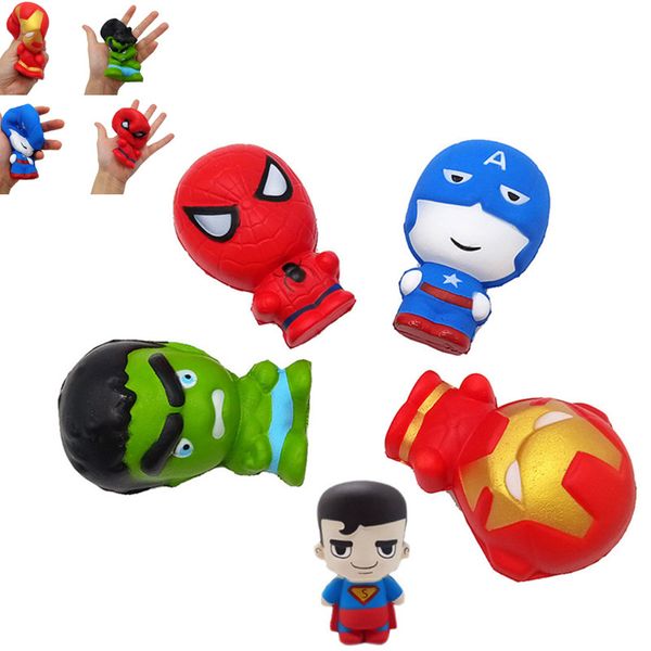 

Супер герой Squishies игрушки Каваи болотистый Капитан Америка Человек-Паук Железный Человек Халк 11 см медленный рост имитация супергерой Squeeze мультфильм игрушки