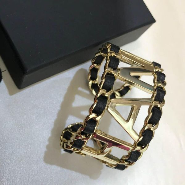 

new string leather hollow letter opening fashion bracelet jewelry women bracelet, White